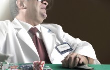 AI generated image of a gambling doctor.